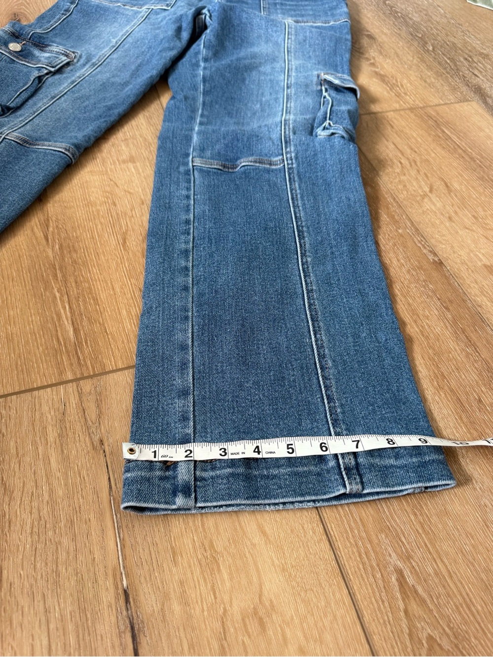 Judy Blue Wide Leg Cargo Jeans High Waisted Size 11 / 30 - Picture 5 of 11